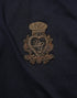 Dolce & Gabbana Navy Blue Cotton Crown Crest Logo Men T-Shirt